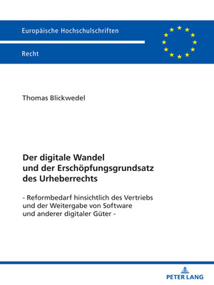 cover image of Der digitale Wandel und der Erschoepfungsgrundsatz des Urheberrechts